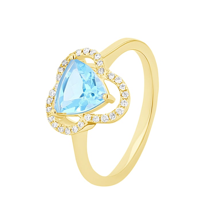 Diamantová zlatá kolekcia s topásmi Floria 115447