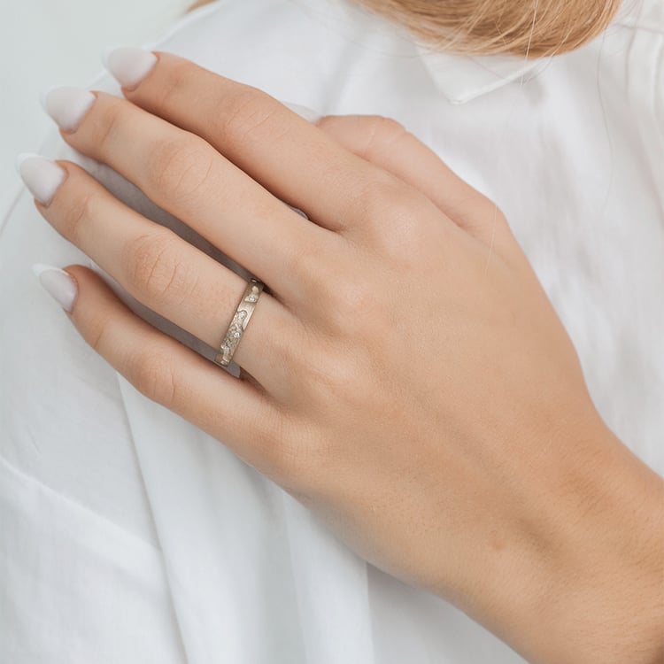 Svadobné obrúčky s ručne rytým povrchom Cley 166267