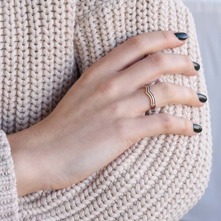 Zlatý prsteň s diamantmi 92782