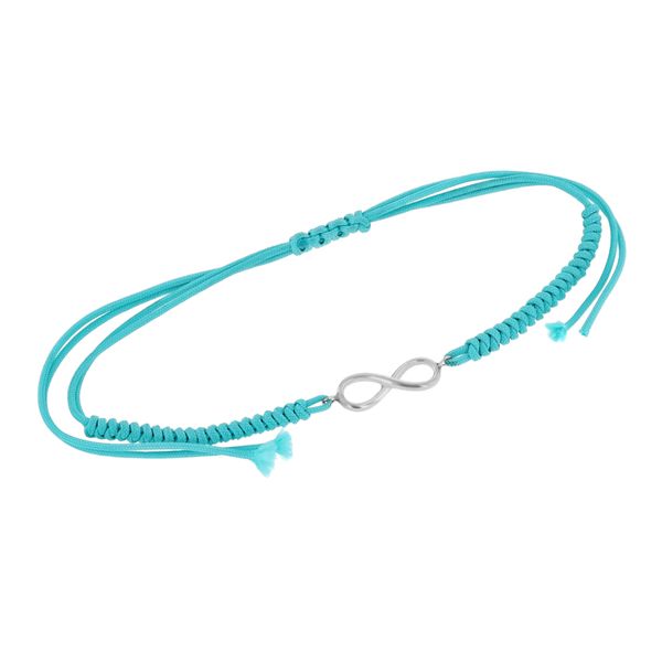 Strieborný povrázkový náramok s motívom nekonečna Infinity 108121