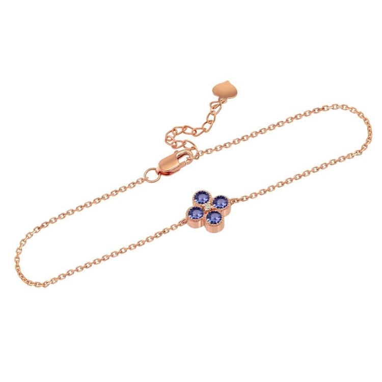 Tanzanitový náramok s diamantom Reith 136012