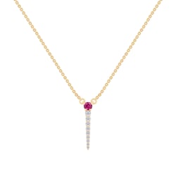 Atypický náhrdelník s rubínom a diamantmi Sylvia