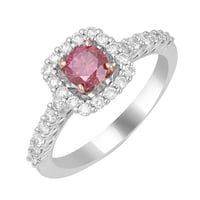 Zásnubný prsteň s certifikovaným fancy pink lab-grown diamantom Lanya