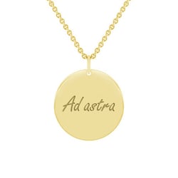 Zlatý prívesok s obojstranným gravírom Leasy