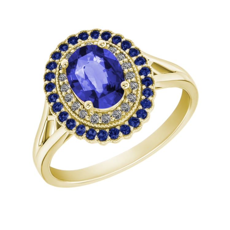 Prsteň s tanzanitom 9471