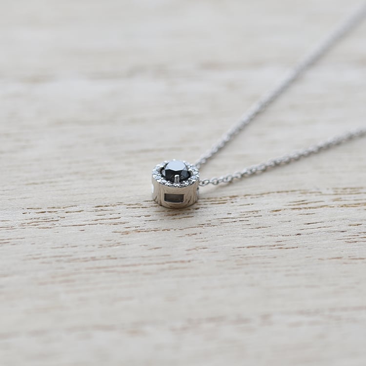 Zlatý halo náhrdelník s diamantom 62106