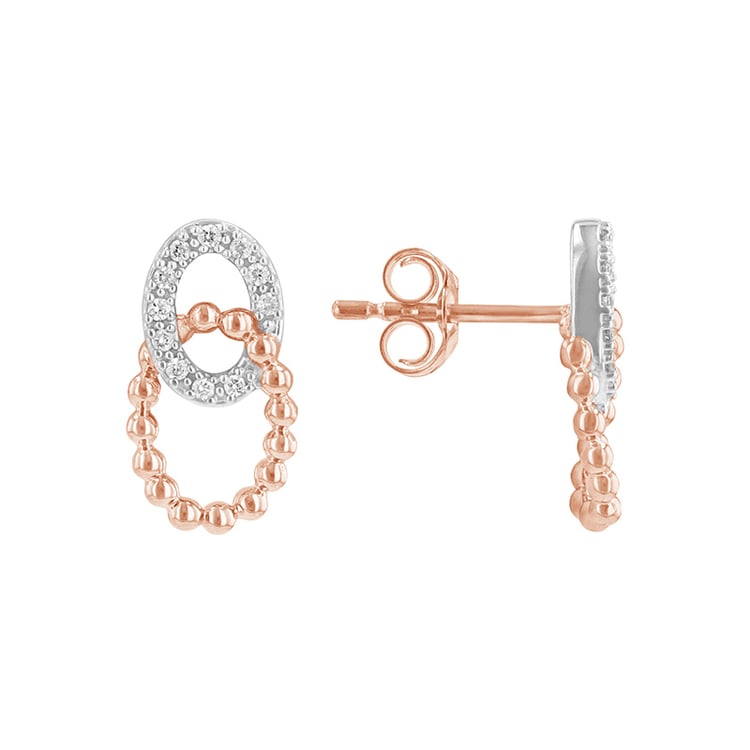 Preplétané náušnice zo zlata 85024