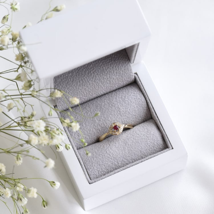 Zásnubný rubínový prsteň 78192