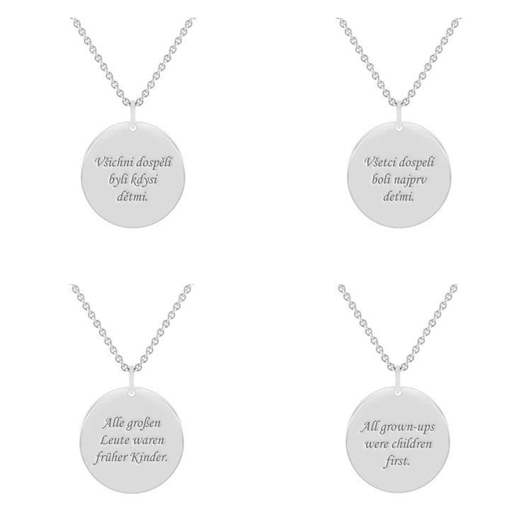 Prívesok s princom a líškou s gravírom 120156