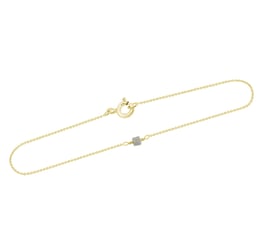 Zlatý náramok s kockou diamantu Cube