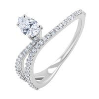 Atypický zásnubný prsteň s lab-grown diamantmi Finie