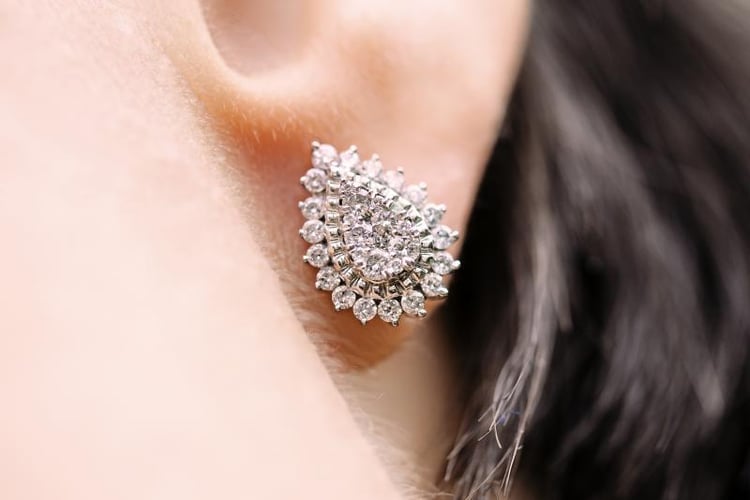 Diamantové náušnice z bieleho zlata Sansa 3060