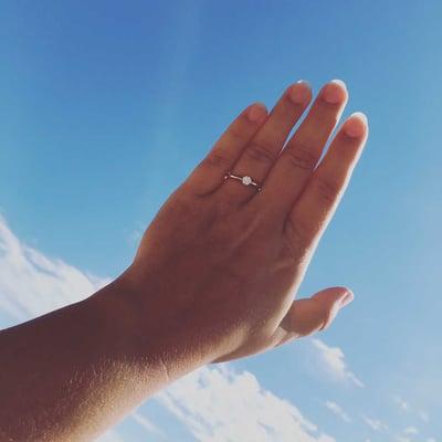 Zásnubný prsteň s diamantom