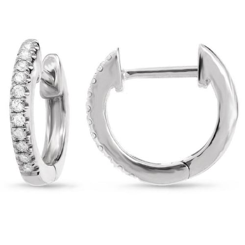 Elegantné kruhové naušnice s diamantami Gomati