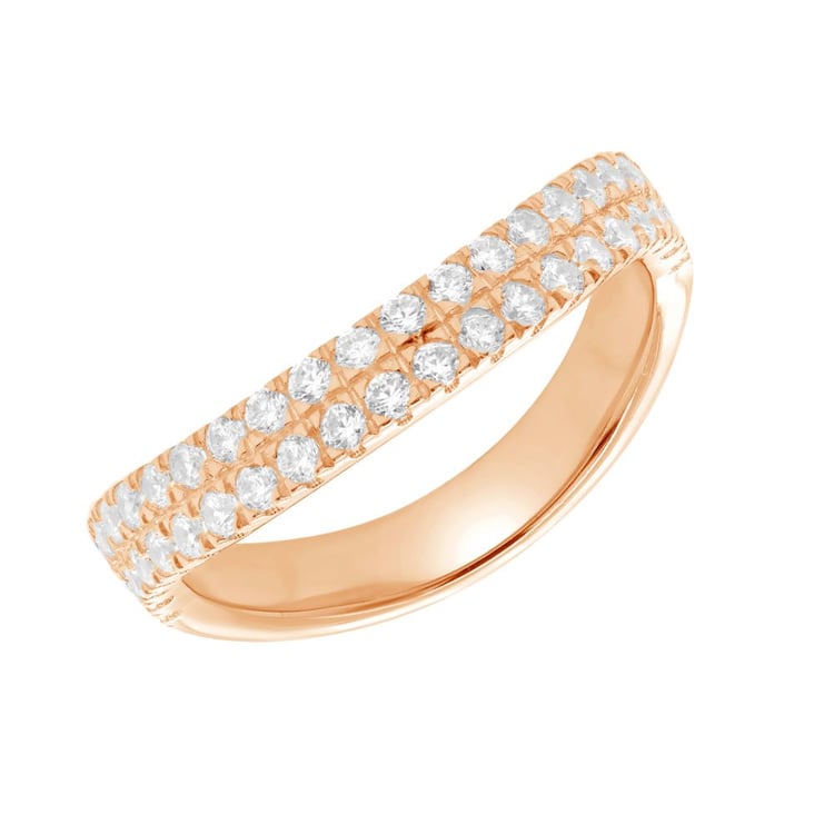 Half eternity strieborný prsteň s lab-grown diamantmi Vilgot 162380