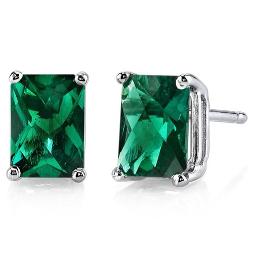 Zlaté náušnice s emerald smaragdmi Haley