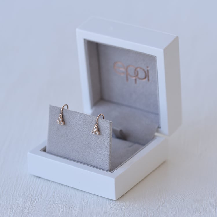 Zlaté detské náušnice s moissanitmi Jasmine 105025