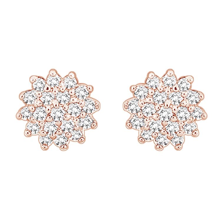 Náušnice z ružového zlata 95093