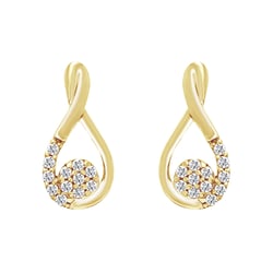 Diamantové náušnice v tvare kvapky Milovan