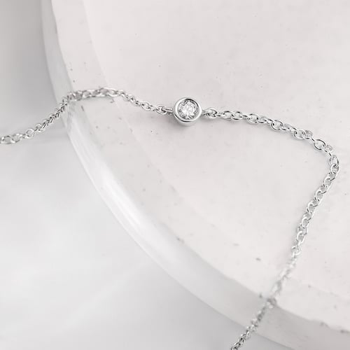 Zlatý minimalistický náramok s diamantom Lepio