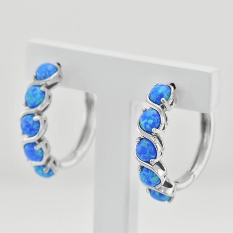 Náušnice s opálmi 35776