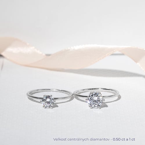 Zdobený zásnubný prsteň s lab-grown diamantmi Juana