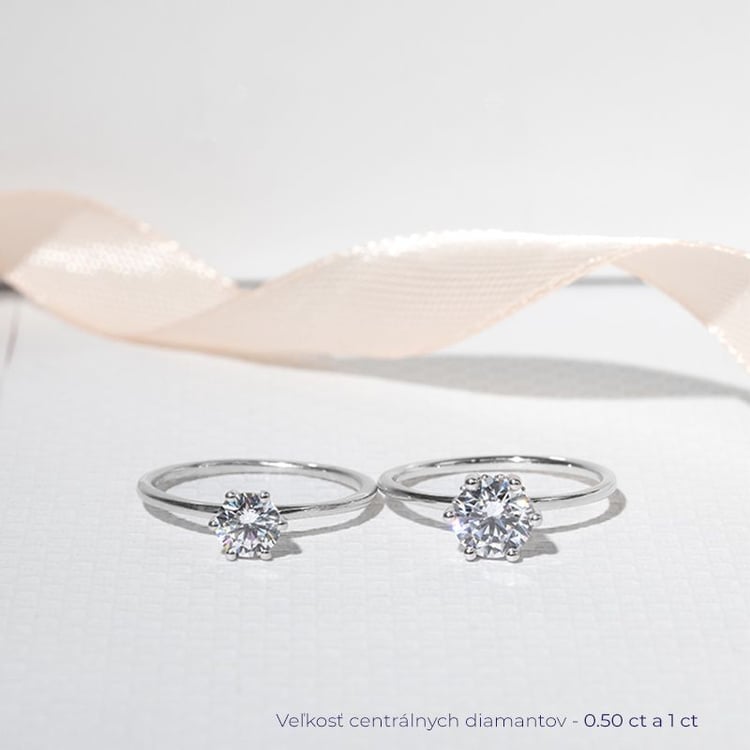 Zdobený zásnubný prsteň s lab-grown diamantmi Juana 127516