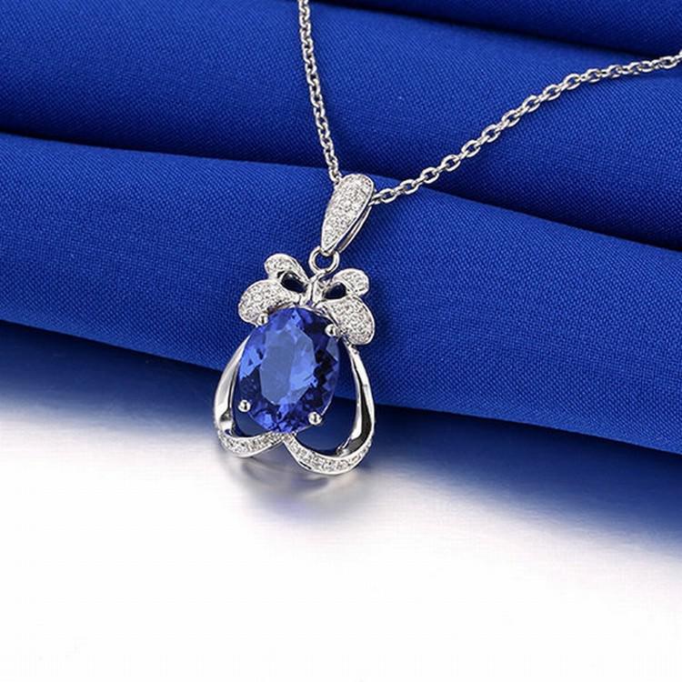 Tanzanitový prívesok s diamantmi 5229