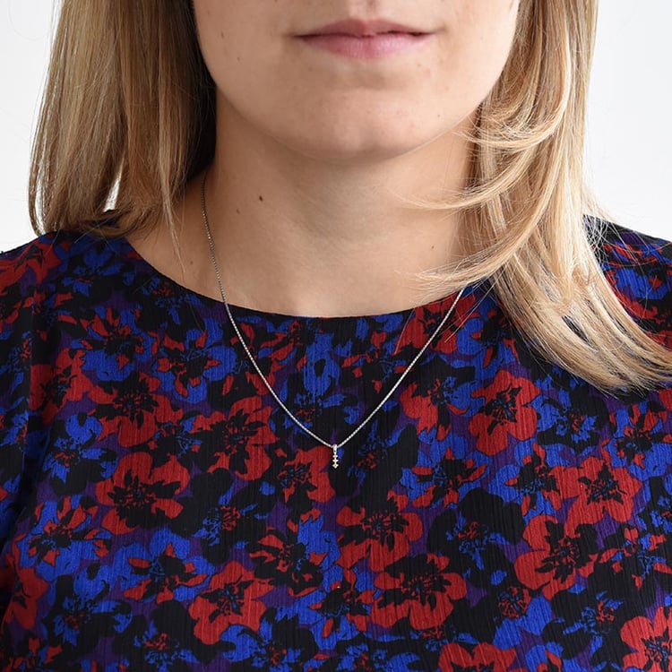 Strieborný prívesok so žltými diamantmi 86234