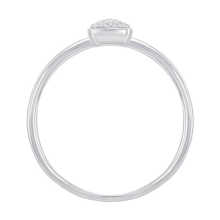 Prsteň s diamantami z bieleho zlata 44034