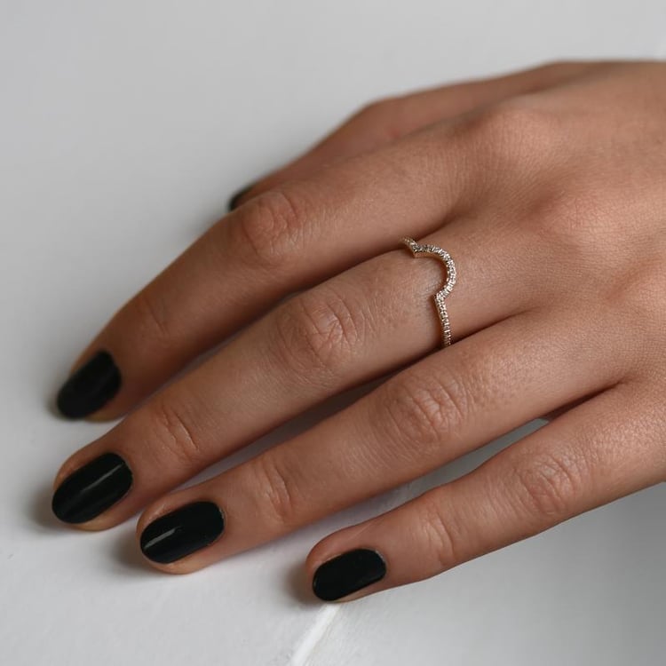 Vykrojená zlatá obrúčka s diamantmi Perkelly 50267