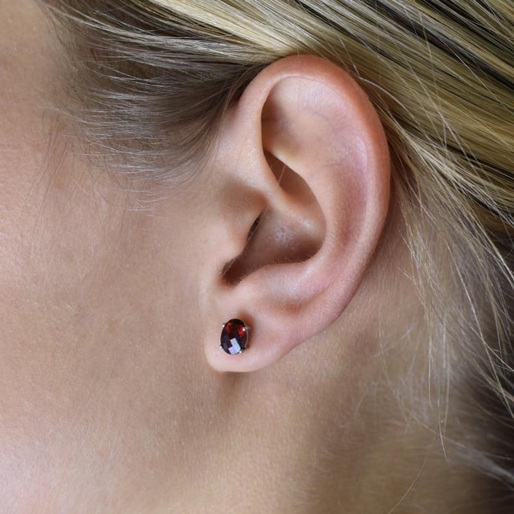 Granátové náušnice 17246