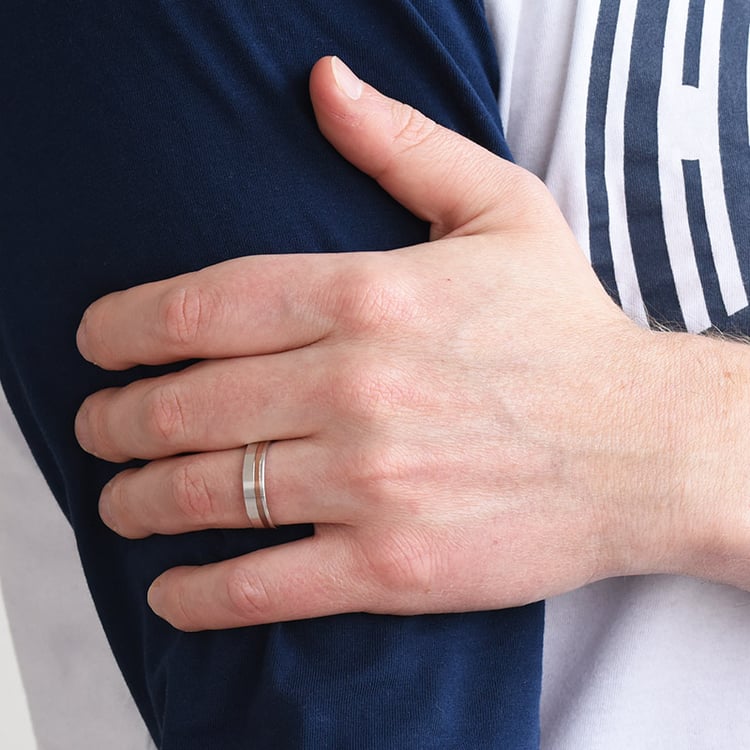 Pánský snubný prsteň zo zlata 77078