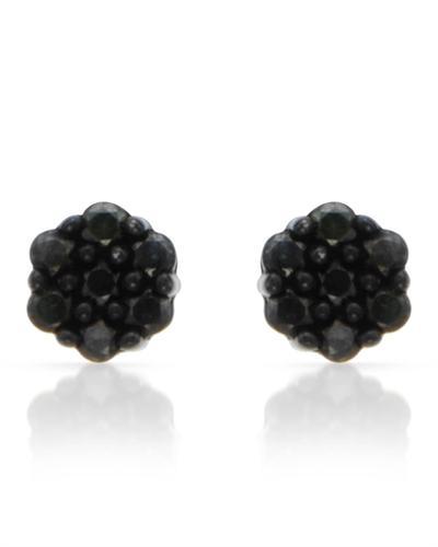 Čierne diamantové náušnice