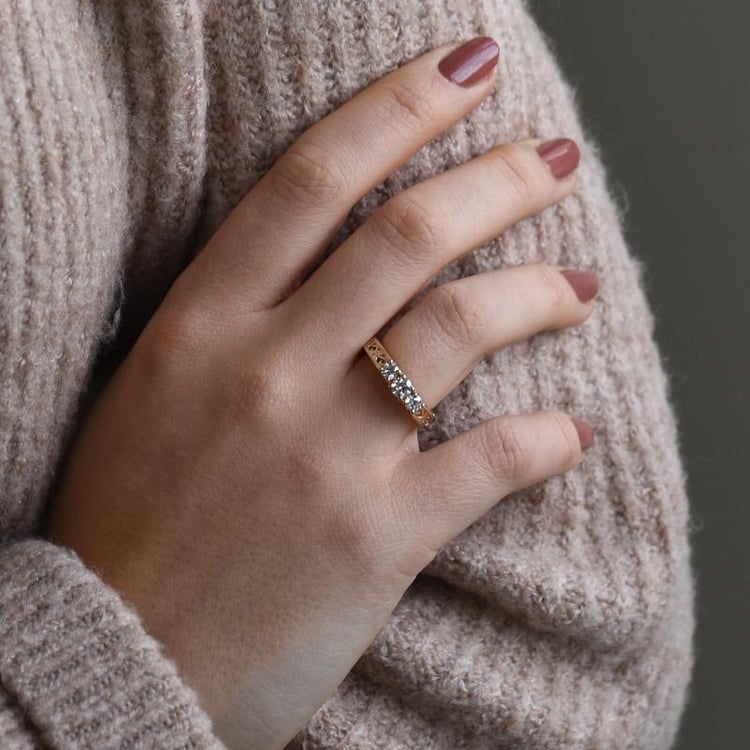 Diamantový zlatý prsteň vo vintage štýle 66065