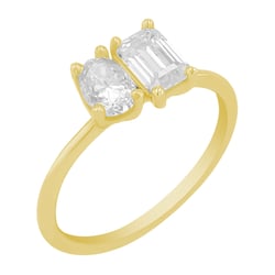 Zásnubný prsteň Toi et Moi s moissanitmi Zoey