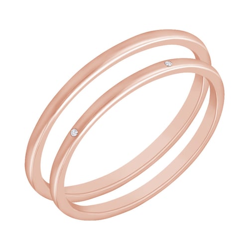 Minimalistický prsteň s lab-grown diamantmi a pánský komfortný prsteň Britta