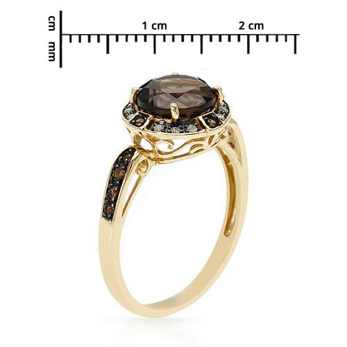 Zlatý prsteň s topásmi a diamantmi 53446