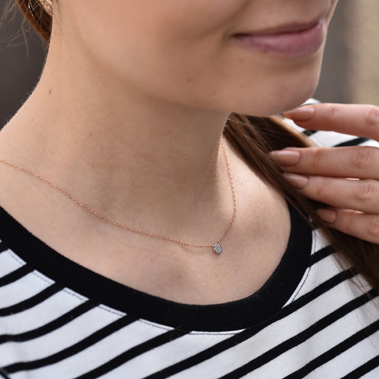 Minimalistický náhrdelník s diamantmi Sharlene 42126