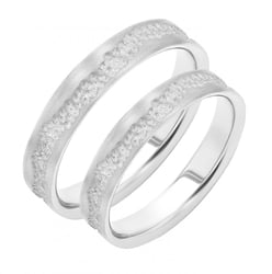 Matné svadobné obrúčky zo zlata Bobble