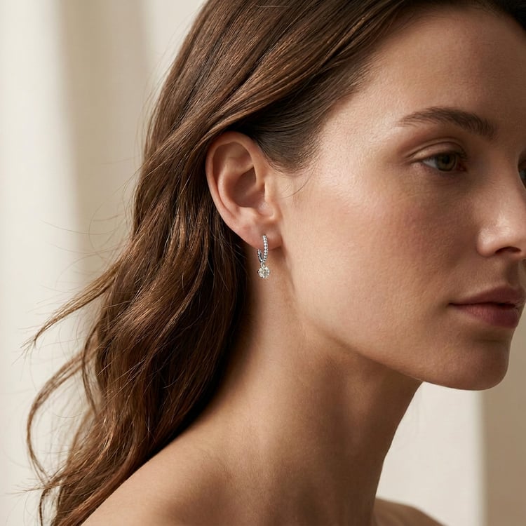 Strieborné náušnice s 0.25ct lab-grown diamantom Fana 171427