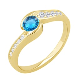 Zásnubný prsteň so švajčiarskym topásom Naia