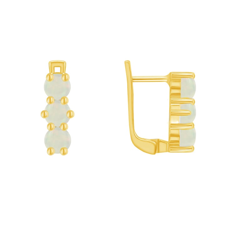 Pozlátené náušnice s opálmi 48218