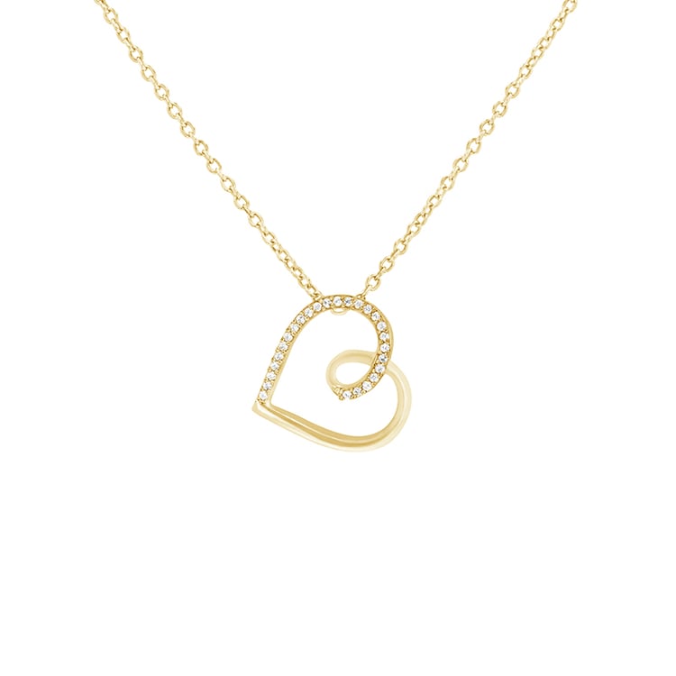 Romantický prívesok s diamantmi zo žltého zlata 79695