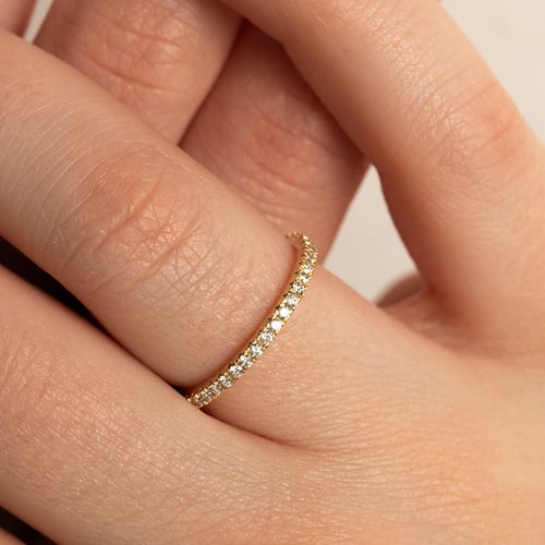 Eternity prsteň zo zlata s 1.25mm diamantmi Archie