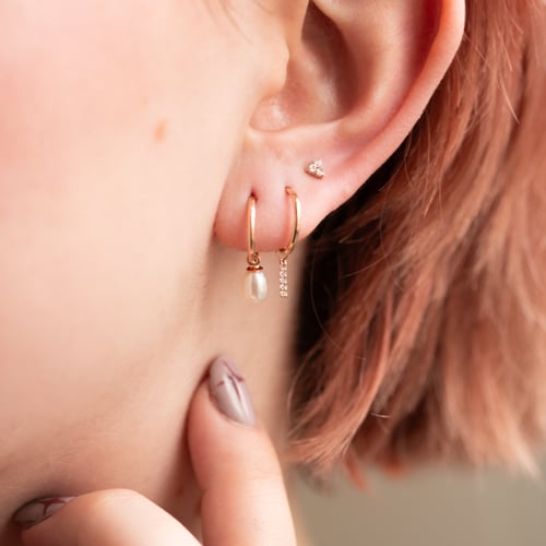 Piercing náušnice s lab-grown diamantmi Rossi