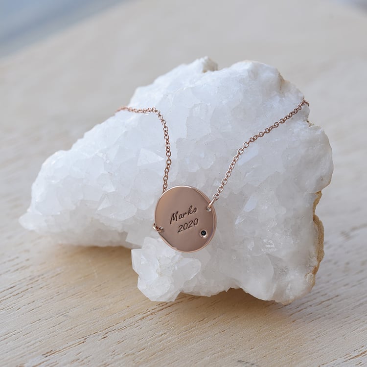 Náramok s čiernym diamantom 67035