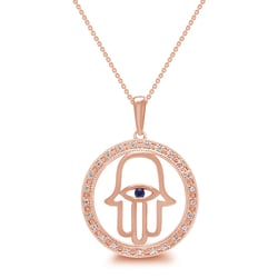 Prívesok v tvare ruky so zafírom Hamsa