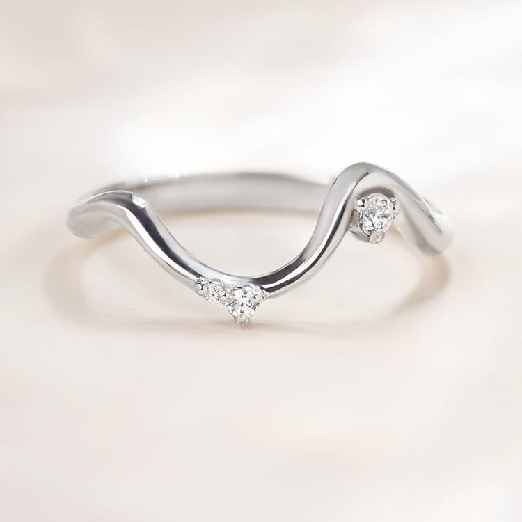 Originálna zvlnená svadobná obrúčka 155027