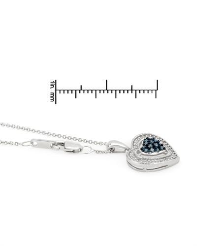 Náhrdelník srdce s farebnými diamantmi 774